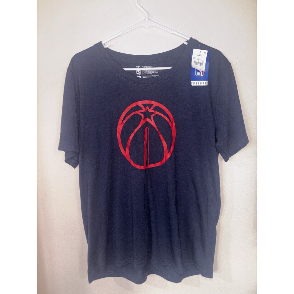 Washington Wizards NBA Size Large Men Blue Tshirt Short Sleeve Basketball Tee